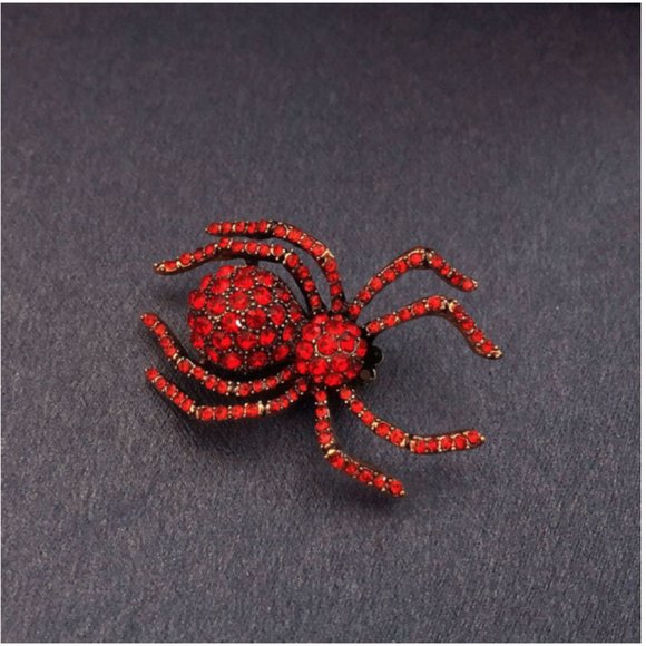 Spider Crystal Rhinestone Brooch - Picture 16 of 16